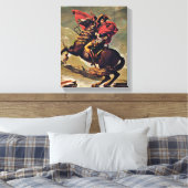 Jacques-Louis David - Napoleon over de Alpen Canvas Afdruk (Insitu (Slaapkamer))