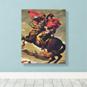 Jacques-Louis David - Napoleon over de Alpen Canvas Afdruk (Insitu (Houten vloer))