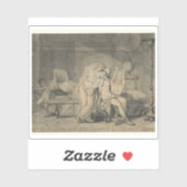 Jacques-Louis David - Parijs en Helen Sticker (Vel)