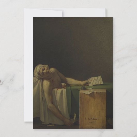 Jacques-Louis David - The Death of Marat Kaart (Voorkant)