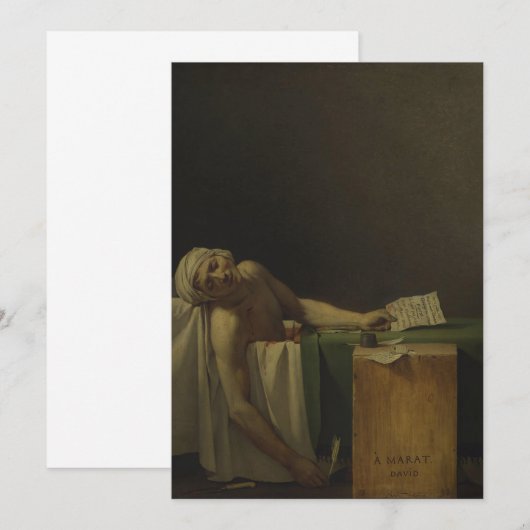 Jacques-Louis David - The Death of Marat Kaart (Voorkant / Achterkant)
