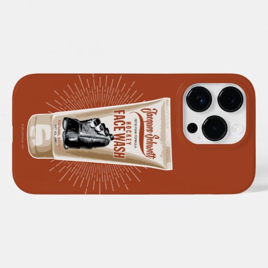 Jacques Schwett Hockey Face Case-Mate iPhone Case (Achterkant (horizontaal))