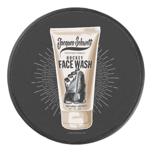 Jacques Schwett Hockey Face Hockey Puck (Voorkant)