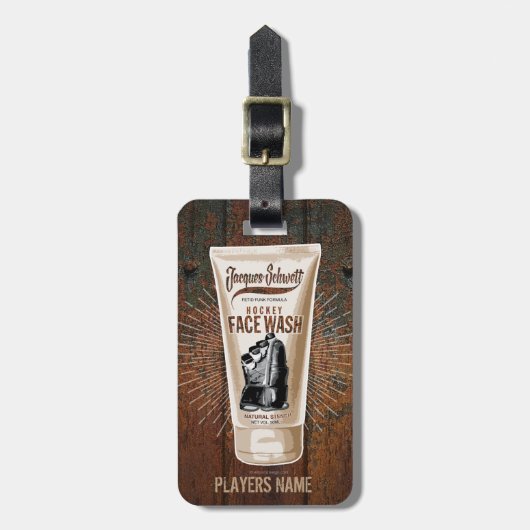 Jacques Schwett Hockey Face Wash Bagagelabel (Voorkant verticaal)