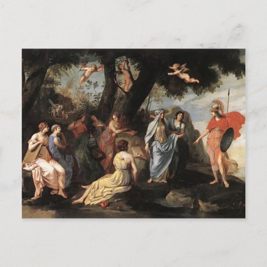 Jacques Stella-Minerva met de Muses Briefkaart (Voorkant)