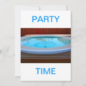 Jacuzzi Party Time Invitation Kaart (Voorkant)