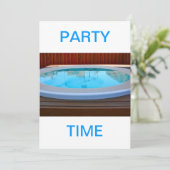 Jacuzzi Party Time Invitation Kaart (Staand voorkant)