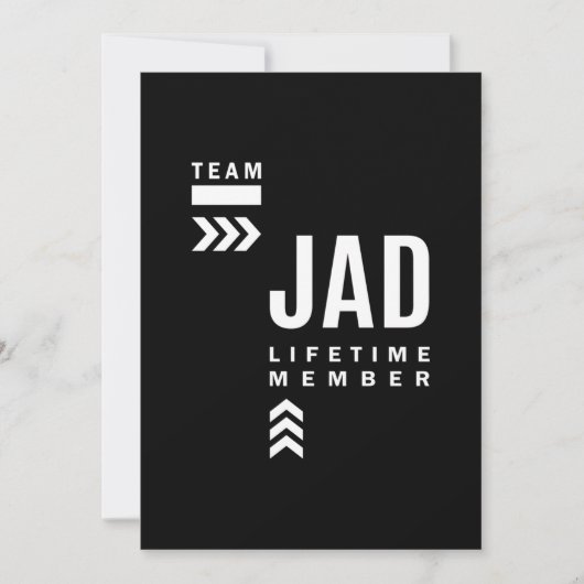 Jad Persoonlijke naam Birthday Gift Kaart (Voorkant)