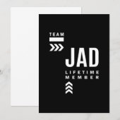 Jad Persoonlijke naam Birthday Gift Kaart (Voorkant / Achterkant)