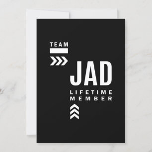 Jad Persoonlijke naam Birthday Gift Kaart