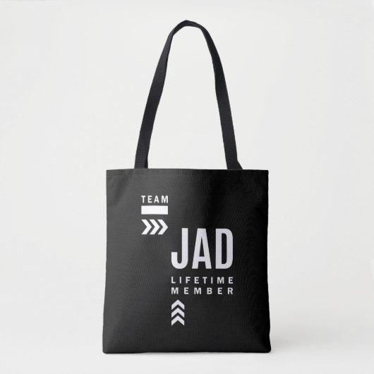 Jad Persoonlijke naam Birthday Gift Tote Bag (Voorkant)