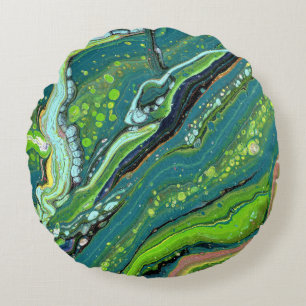 Jada 2 Green Strata Rond Kussen