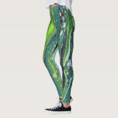 Jada 3 Crazy Green Abstracte Leggings (Links)