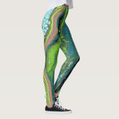 Jada 3 Crazy Green Abstracte Leggings (Rechts)
