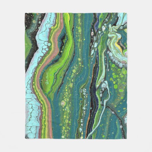 Jada 3 Gek Groen Abstract Gooi Deken (Voorkant)