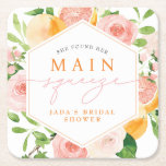 JADA Citrus Fruit Main Squeeze Vrijgezellenfeest Kartonnen Onderzetters<br><div class="desc">Het Jada Collectie beschikt over prachtige waterverf gemengde citrusvruchten en een trendy lettercombinatie. Dit collectie is ideaal voor uw lente- of zomerthema 'main squeeze' vrijgezellenfeest.</div>