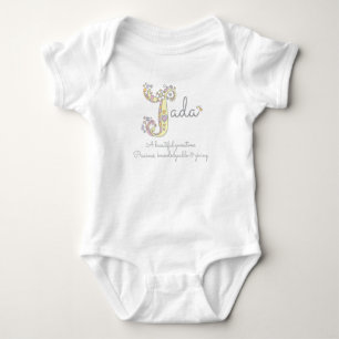 Jada meisjes letter J naam betekent baby kleding Romper