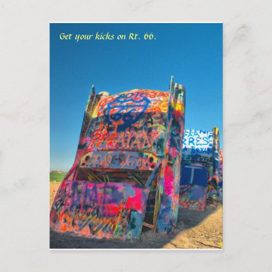 JAdamTillman1, haal je kikken op Rt. 66. Briefkaart (Voorkant)