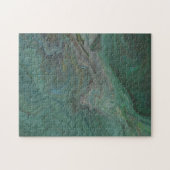 Jade 2 Diep Groen Abstract Legpuzzel (Horizontaal)