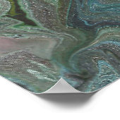 Jade 2 Diep Groen Abstract Poster (Hoek)