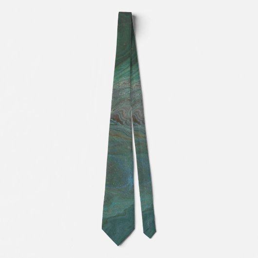 Jade 2 Diep Groen Abstract Stropdas (Voorkant)