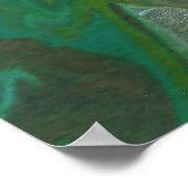 Jade 3 Fluid Deep Green Abstract Poster Print (Hoek)