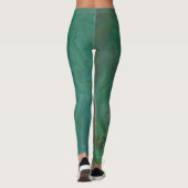 Jade 3 Fluid Deep Green Abstracte Leggings (Achterkant)