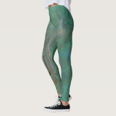 Jade 3 Fluid Deep Green Abstracte Leggings (Links)