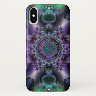 Jade Amethyst Keltisch Fractal Design iPhone X Hoe Case-Mate iPhone Case