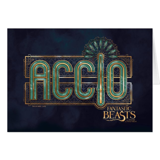 Jade Art Deco ACCIO™ Spell Grafisch (Voorkant Horizontaal)