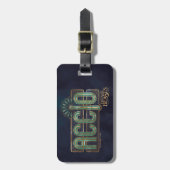 Jade Art Deco ACCIO™ Spell Grafisch Bagagelabel (Voorkant verticaal)
