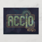 Jade Art Deco ACCIO™ Spell Grafisch Briefkaart (Voorkant)