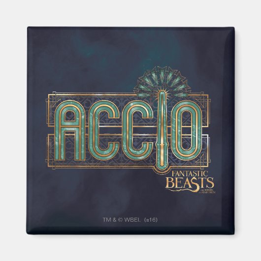 Jade Art Deco ACCIO™ Spell Grafisch Magneet (Voorkant)
