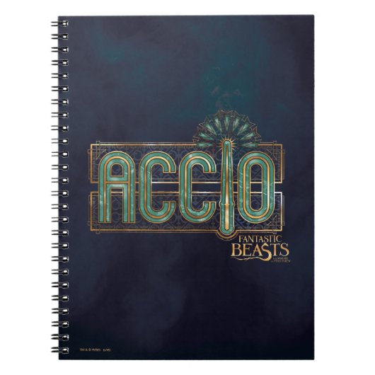 Jade Art Deco ACCIO™ Spell Grafisch Notitieboek (Voorkant)