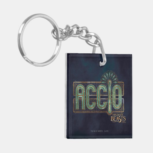 Jade Art Deco ACCIO™ Spell Grafisch Sleutelhanger (Voorkant Links)