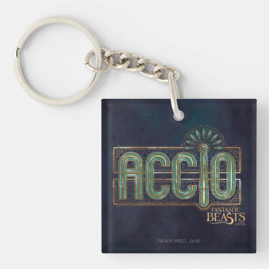 Jade Art Deco ACCIO™ Spell Grafisch Sleutelhanger (Voorkant)