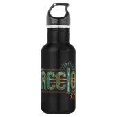 Jade Art Deco ACCIO™ Spell Grafisch Waterfles (Voorkant)