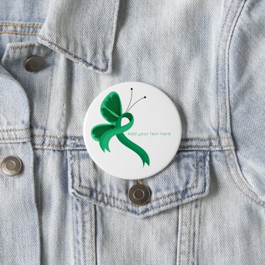 Jade Awareness Ribbon Butterfly Button (In situ)