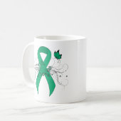 Jade Awareness Ribbon with Butterfly Koffiemok (Voorkant links)