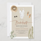 JADE Bohemian Desert Cactus Bachelorette Itinerary Kaart (Voorkant)