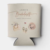 JADE Bohemian Napa Wine Country Bachelorette Blikjeskoeler (Voorkant)