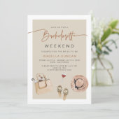 JADE Bohemian Napa Wine Country Bachelorette Kaart (Staand voorkant)