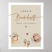 JADE Bohemian Napa Wine Country Bachelorette Poster (Voorkant)