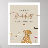 JADE Bohemian Napa Wine Country Bachelorette Poster (Voorkant)