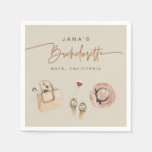 JADE Bohemian Napa Wine Country Bachelorette Servet (Voorkant)