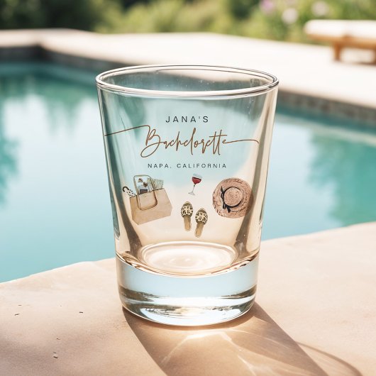 JADE Bohemian Napa Wine Country Bachelorette Shot Glas