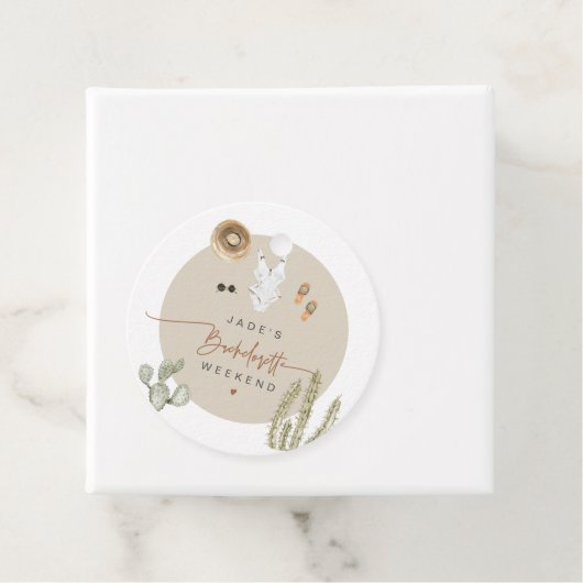 JADE Boho Desert Cactus Scottsdale Voor de sluier Bedankjes Labels (In situ)