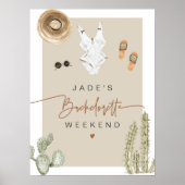 JADE Boho Desert Cactus Scottsdale Voor de sluier Poster (Voorkant)
