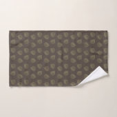 Jade Boom Bladeren op Bruin Bad Handdoek (Handdoek)