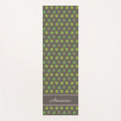 Jade Boom Bladeren op Bruine Yoga Mat (Voorkant)